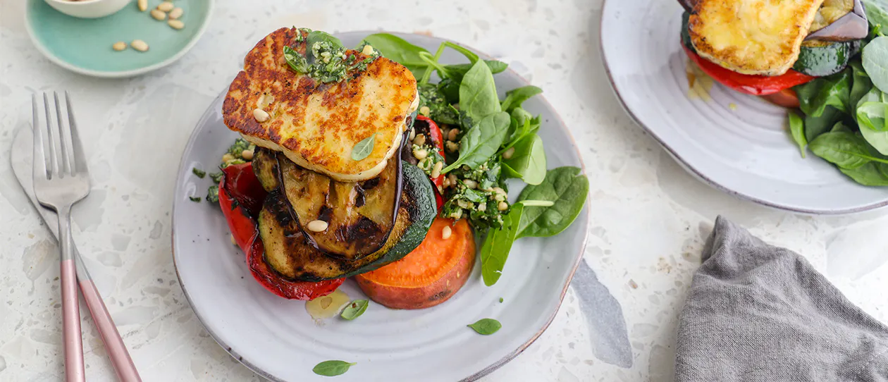 Blackmores Chargrilled Vegetable Haloumi Stack
