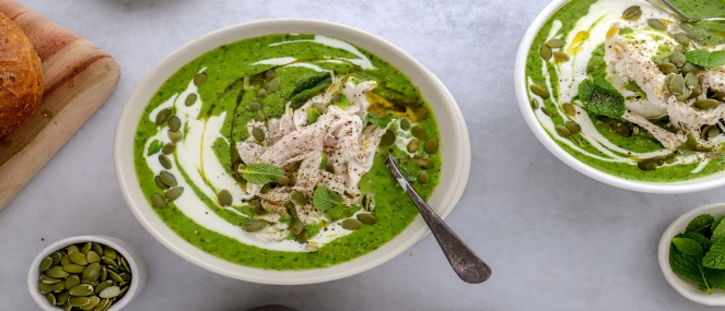 RECIPE: Broccoli Green Pea Chicken Soup