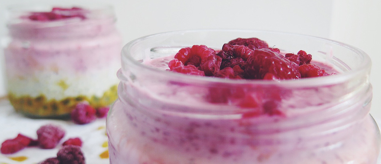 Blackmores Raspberry passionfruit chia seed pudding