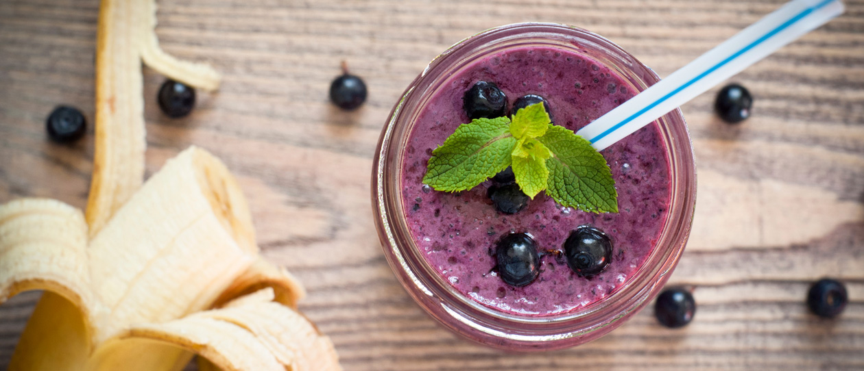 Blackmores Blueberry and banana smoothie