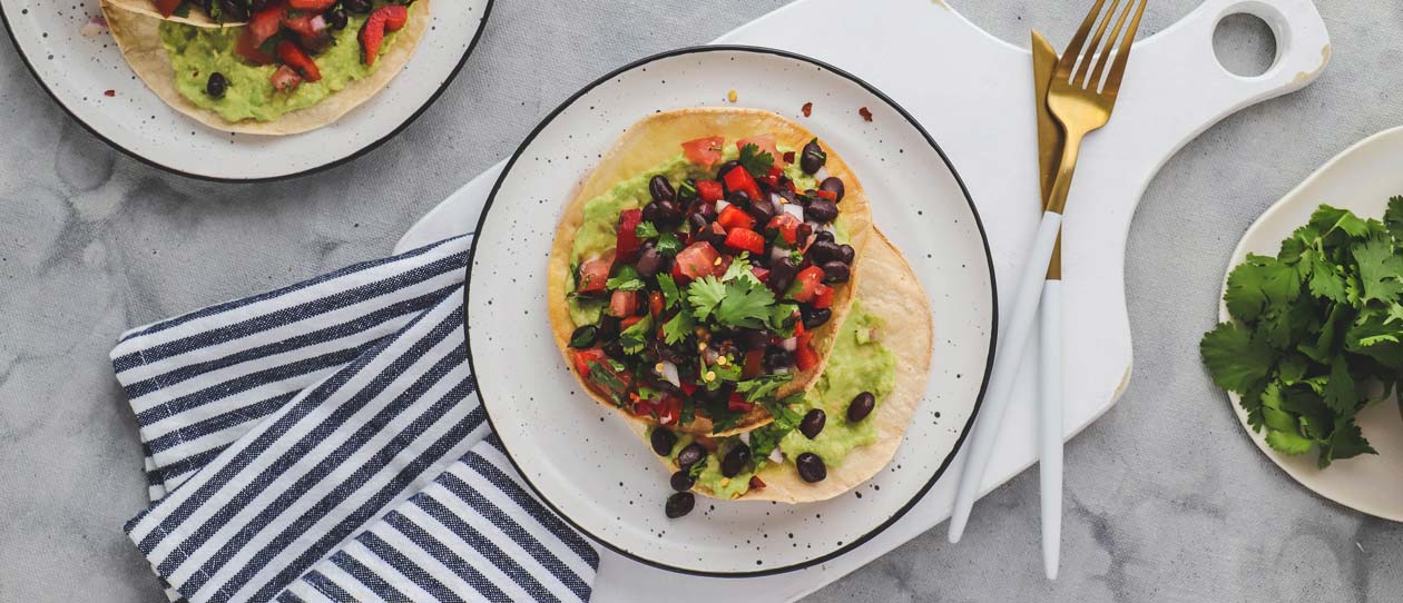 Blackmores Black bean breakfast tostadas