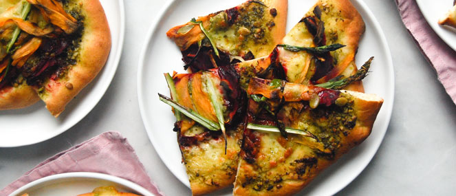 RECIPE: Rainbow ribbon pizzas