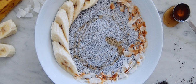 RECIPE: Coconut, banana, honey & chia breakfast bowl